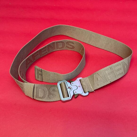 Afends Recycled Utility Belt – Tan Canvas Streetwear Accessory with Metal Buckle - Picture 11 of 12